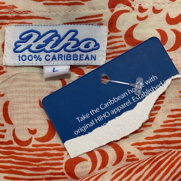 HIHO 100% Caribbean A-Line Skirt Reddish Orange Size L - Picture 2 of 5